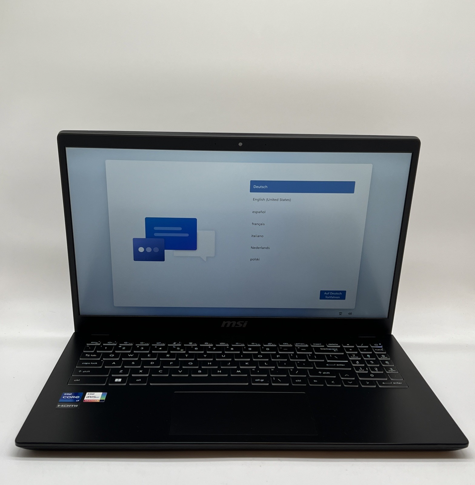 MSI Modern 15 B12M 15,6 Zoll Laptop i7-1255U 1,/16GB/512GB SSD QWERTY B191