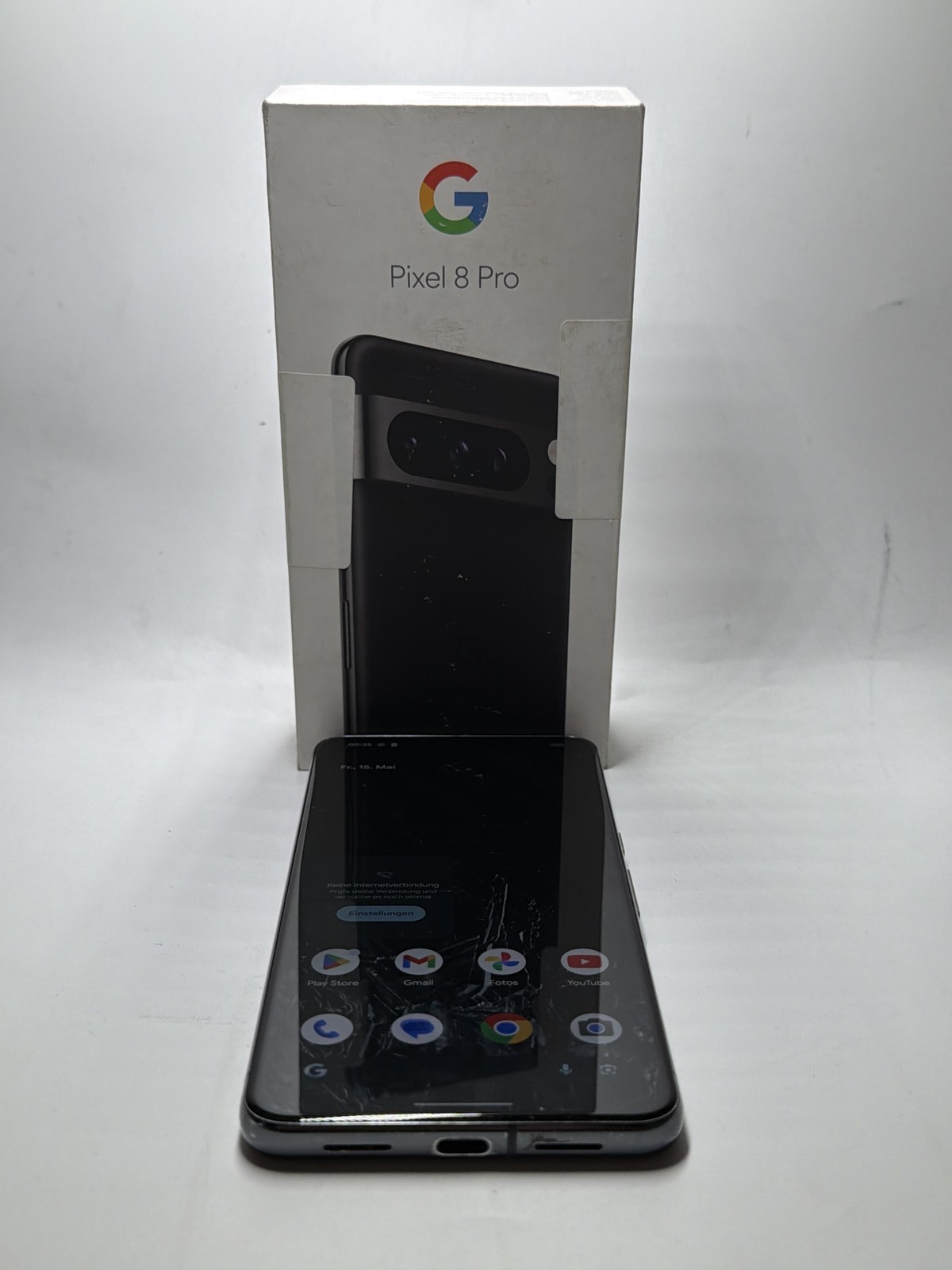 Google Pixel 8 Pro 128GB Schwarz Smartphone 5G Android 12GB RAM J011