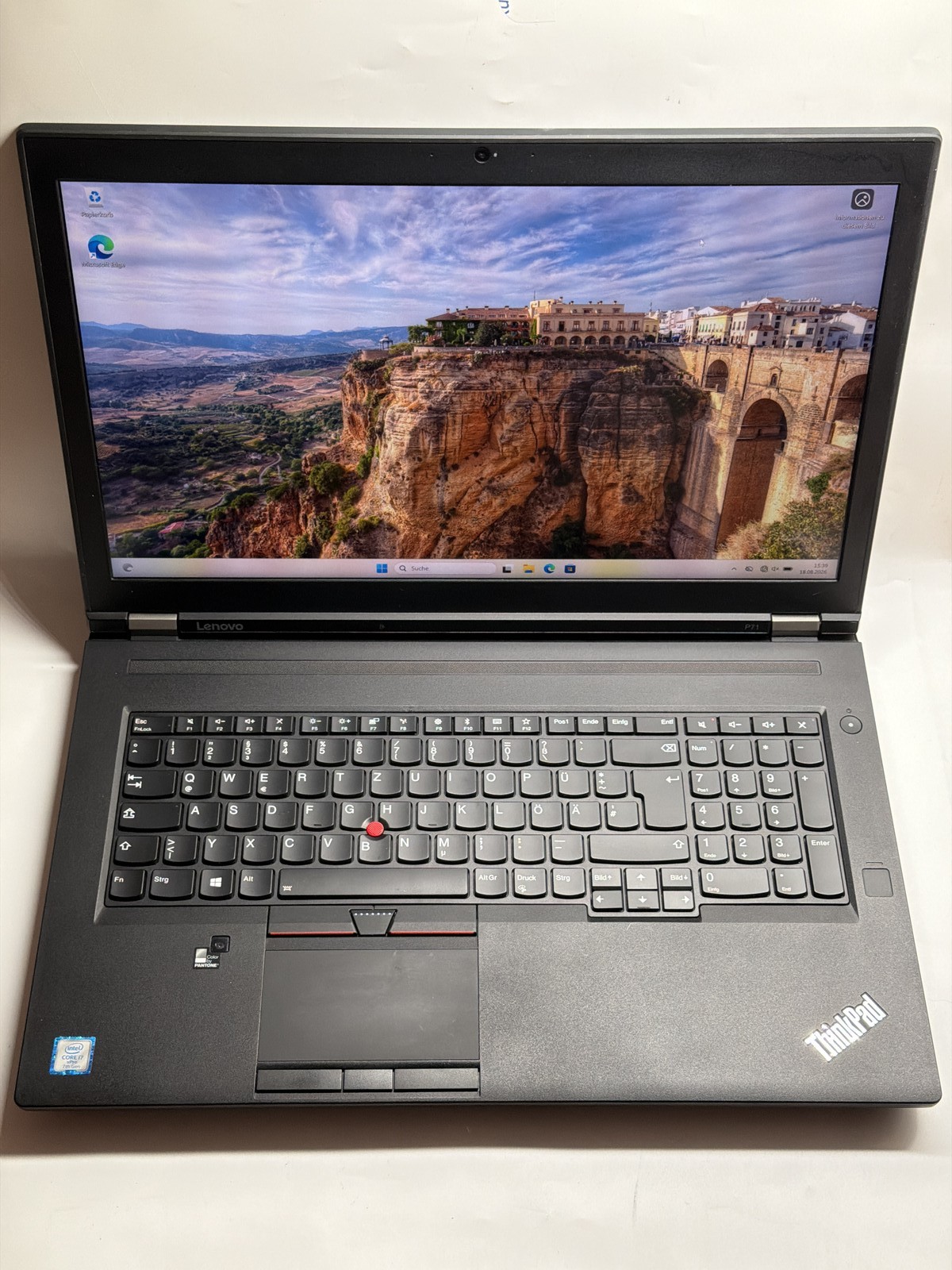 Lenovo ThinkPad P71 i7 32GB 1TB NVMe 17,3 Zoll Laptop J033