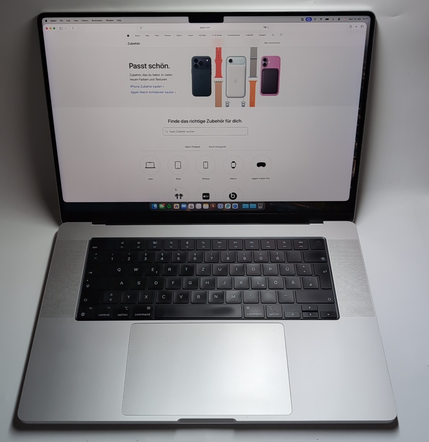 Apple MacBook Pro 16 2021 M1 Pro 10C CPU/16C GPU/16GB/512GB Silber K288