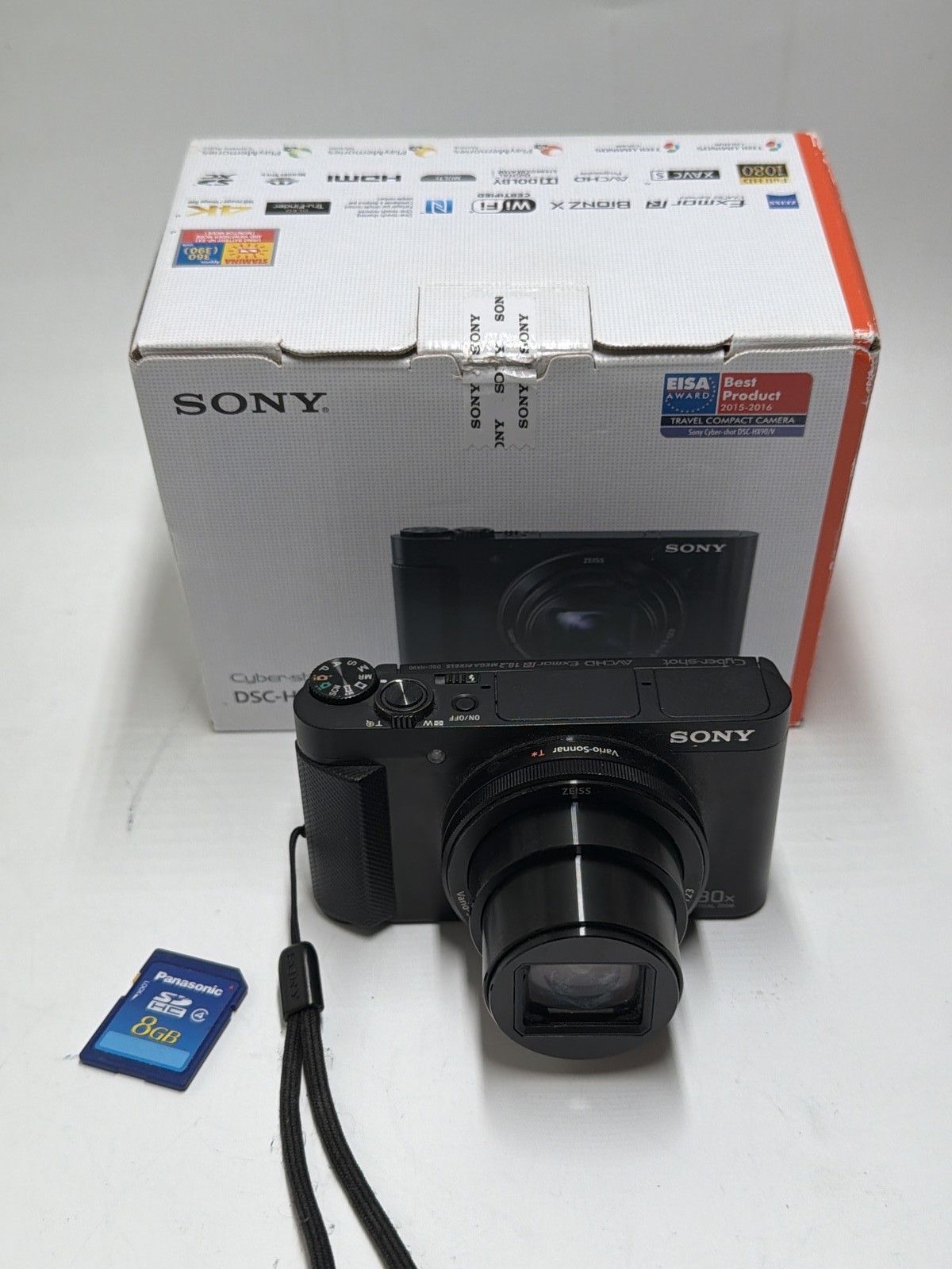 Sony Cyber-shot DSC-HX90 18.2MP 30x Zoom Wi-Fi Kompaktkamera Schwarz K568