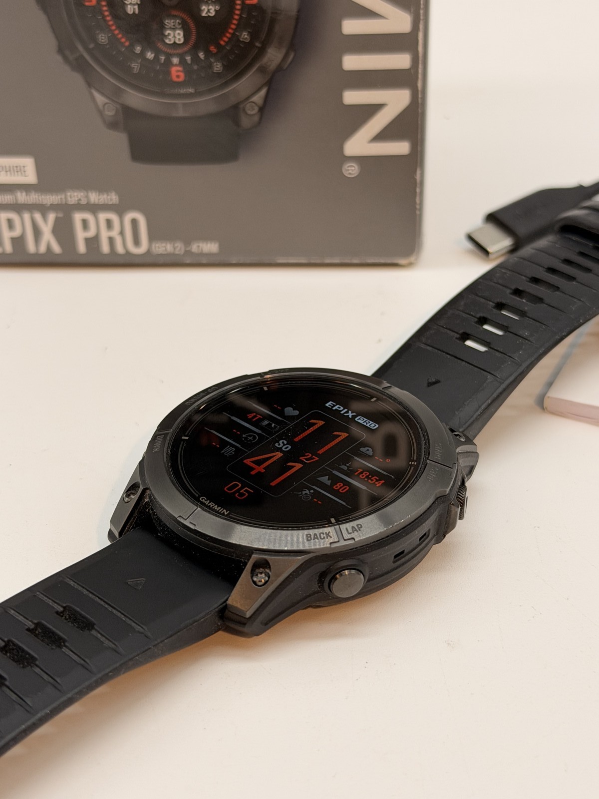 Garmin epix Pro Gen 2 G2 Sapphire 47mm AMOLED GPS Smartwatch Schwarz K930